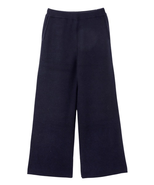evernavy（エバーネイビー）の「総針ニットセミワイドパンツ（その他パンツ・レディース・ネイビー/ブラック・L/M）」の9枚目の写真