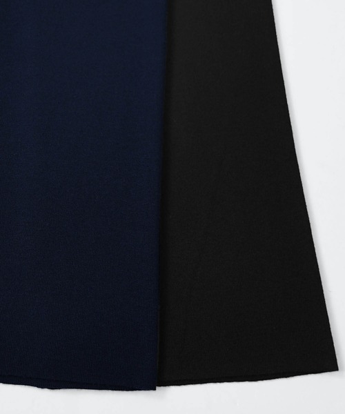 evernavy（エバーネイビー）の「総針ニットセミワイドパンツ（その他パンツ・レディース・ネイビー/ブラック・L/M）」の7枚目の写真