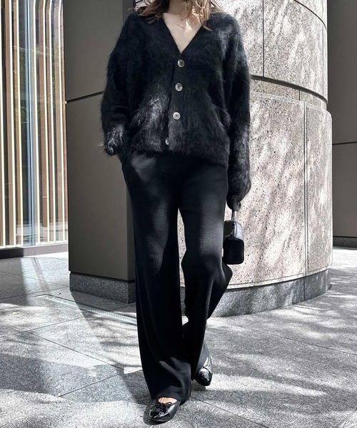 evernavy（エバーネイビー）の「総針ニットセミワイドパンツ（その他パンツ・レディース・ネイビー/ブラック・L/M）」の11枚目の写真