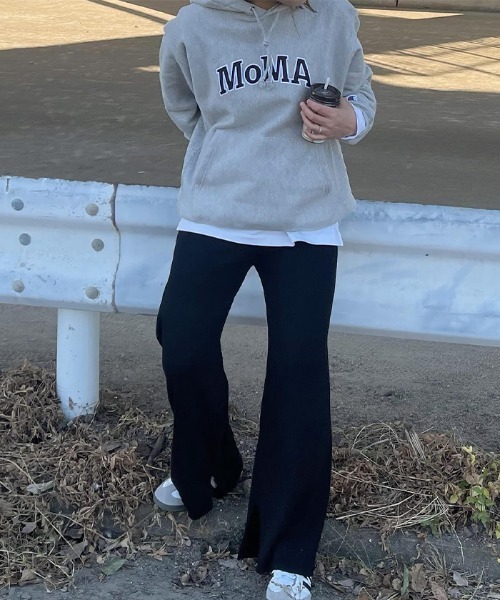 evernavy（エバーネイビー）の「総針ニットセミワイドパンツ（その他パンツ・レディース・ネイビー/ブラック・L/M）」の19枚目の写真