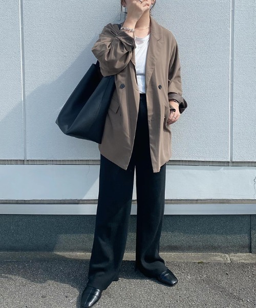 evernavy（エバーネイビー）の「総針ニットセミワイドパンツ（その他パンツ・レディース・ネイビー/ブラック・L/M）」の14枚目の写真