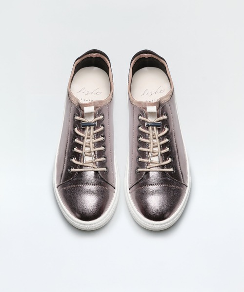 Lucida（ルシーダ）の「【light】Columba/エコ素材軽量ゴムシューレーススニーカー（スリッポン・レディース・ブラック/ピンクベージュ/ホワイト/ライトベージュ/アイボリー/グレー系その他/グレー/ライトグレー/シルバー/ブラック系その他/ピンクゴールド/ブロンズ・35/39/36/41/37/40/38）」の14枚目の写真