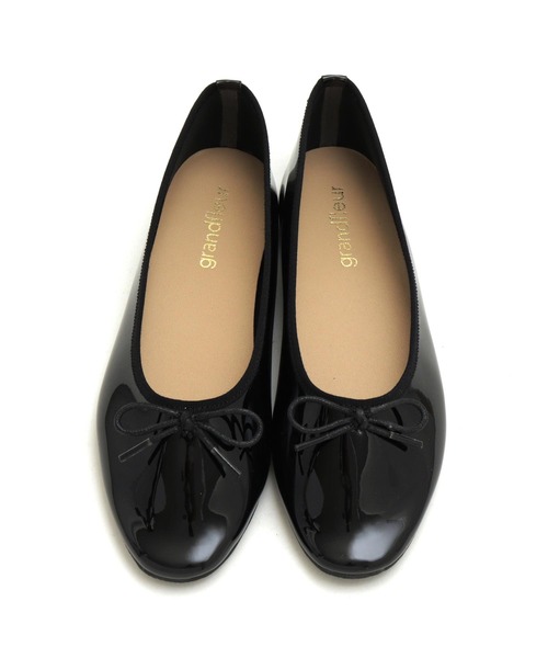 grandfleur（グランドフルール）の「【21.5cm～26.5cm】スクエアトゥリボン付きフラットパンプス（パンプス・レディース・ブラック系その他/ゴールド/ブラック・26.5cm/25.5cm/24.5cm/22.5cm/25.0cm/21.5cm/23.5cm/22.0cm/23.0cm/26.0cm/24.0cm）」の10枚目の写真