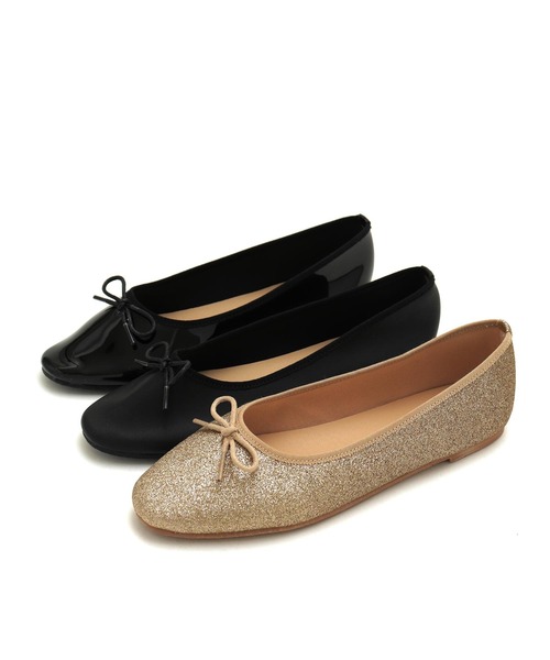 grandfleur（グランドフルール）の「【21.5cm～26.5cm】スクエアトゥリボン付きフラットパンプス（パンプス・レディース・ブラック系その他/ゴールド/ブラック・26.5cm/25.5cm/24.5cm/22.5cm/25.0cm/21.5cm/23.5cm/22.0cm/23.0cm/26.0cm/24.0cm）」の16枚目の写真