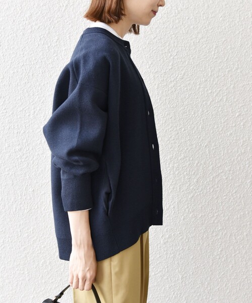 セール】SHIPS any:〈手洗い可能〉ミラノリブ コクーン クルーネック