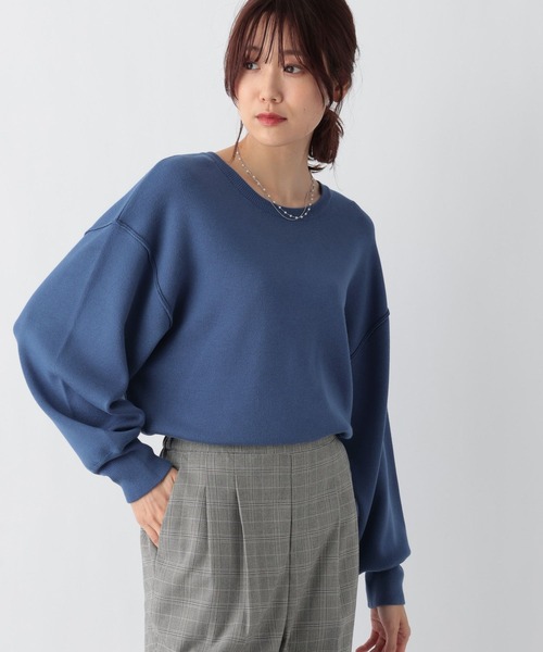GLOBAL WORK(グローバルワーク)の「トリプルイージークループルオーバー/962859(ニット/セーター・レディース・ブルー系その他4/ブラック/オフホワイト/ベージュ・SHORT/FREE)」の4枚目の写真