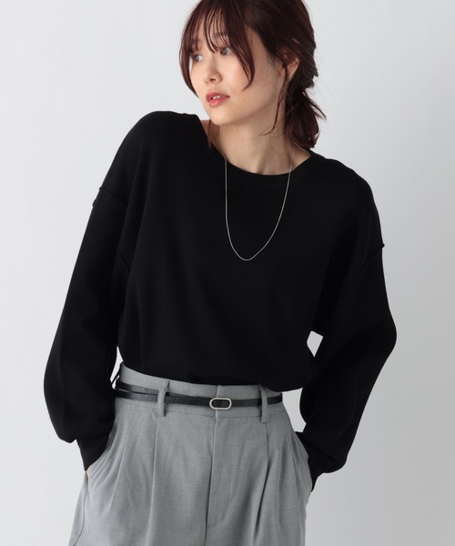 GLOBAL WORK(グローバルワーク)の「トリプルイージークループルオーバー/962859(ニット/セーター・レディース・ブルー系その他4/ブラック/オフホワイト/ベージュ・SHORT/FREE)」の18枚目の写真