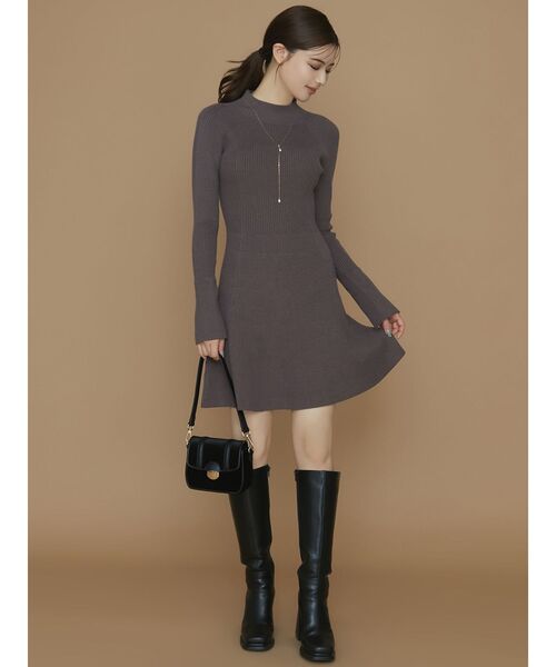 RESEXXY（リゼクシー）の「【S】ラグランスリーブニットワンピース（ワンピース・レディース・アイボリー/モカ/ブラック/チャコールグレー・FREE）」の11枚目の写真