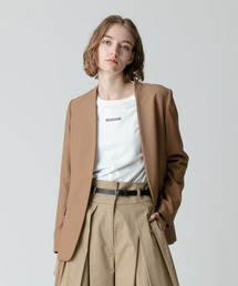 allureville（アルアバイル）の「ウールバーズアイノーカラージャケット（ノーカラージャケット・レディース）」