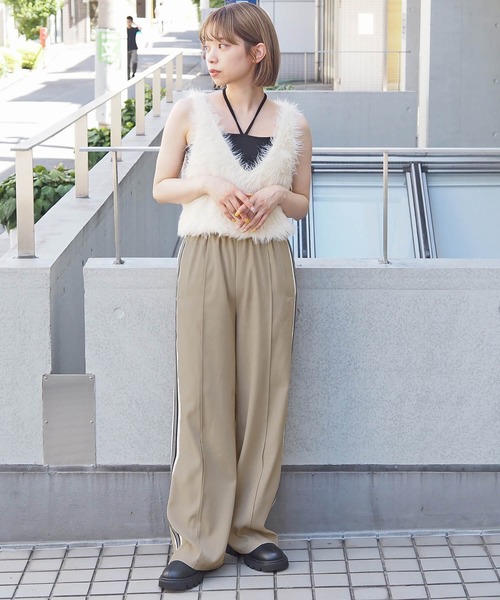 tiptop（ティップトップ）の「【2024SS新色登場】サイドラインイージーパンツ（その他パンツ・レディース・ブラック/ベージュ/ネイビー/ネイビー系/ベージュ系その他/ブラック系その他・FREE）」の11枚目の写真