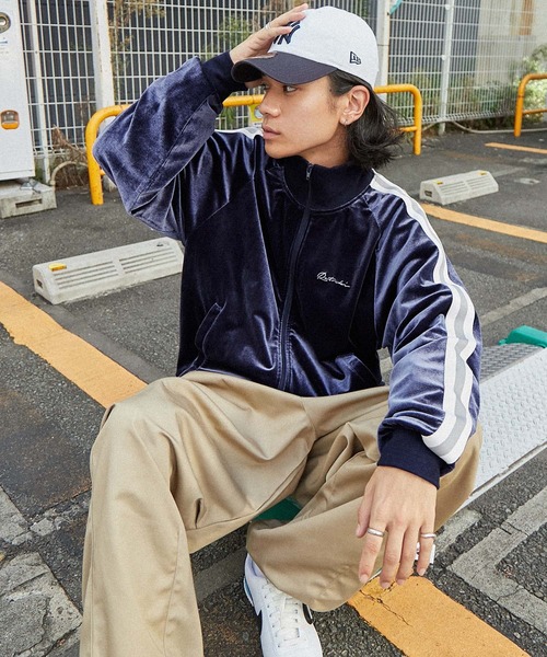 セール】【retock's】ベロア サイドライン オーバートラック