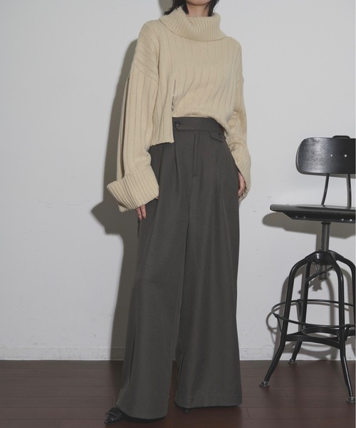 【新品】&エルシー　ツイルタックパンツ 新品】&エルシー ツイルタックパンツ