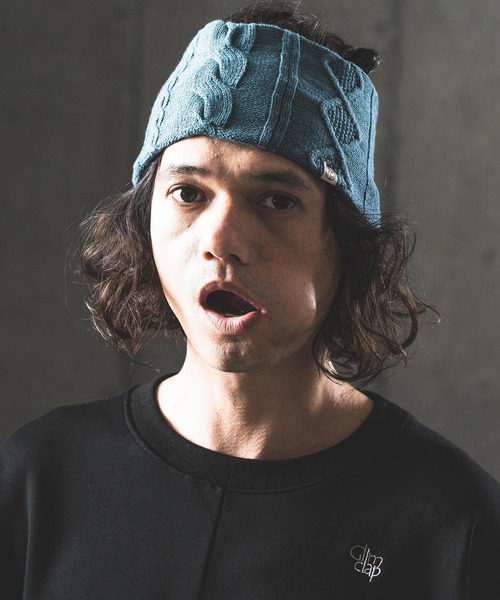 GLIMCLAP(グリムクラップ)の「mko11526-Cable-knit headband ヘアバンド(ヘアバンド・メンズ・ブラック/パープル/ブルー/チャコール・FREE)」の9枚目の写真