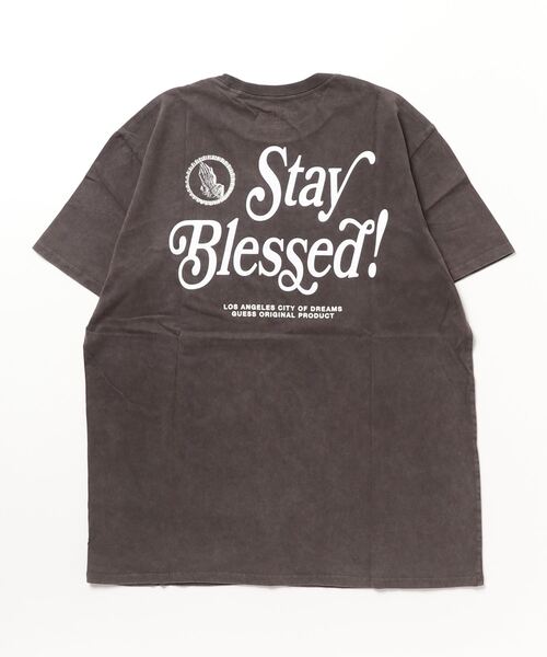Guess（ゲス）の「Stay Blessed Tee（Tシャツ/カットソー・メンズ・ブラック・LARGE/X-LARGE/MEDIUM/SMALL）」の7枚目の写真