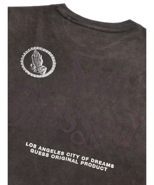Guess（ゲス）の「Stay Blessed Tee（Tシャツ/カットソー・メンズ・ブラック・LARGE/X-LARGE/MEDIUM/SMALL）」の5枚目の写真