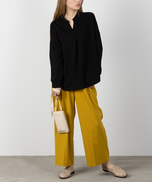 NAVY（ネイビー）の「NAVY ストレッチスキッパーシャツ（シャツ/ブラウス・レディース・ブラック/ブルー系その他/アイボリー・フリー）」の8枚目の写真
