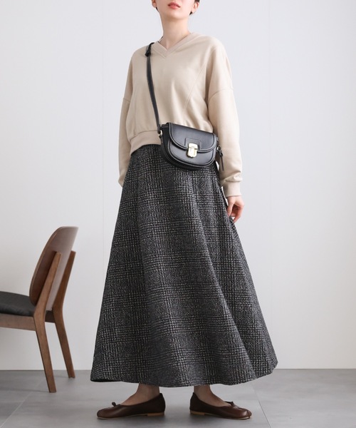 セール】グレンチェック フレアスカート（スカート）｜sakishimatokyo  