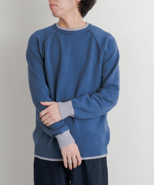 SENSE OF PLACE by URBAN RESEARCH（センスオブプレイスバイアーバンリサーチ）の「『ユニセックス』ストレッチリブハイショクラインセーター（ニット/セーター・メンズ・ブラック/アイボリー/ブルー/グレー/ブルー系その他/ボルドー・LARGE/MEDIUM）」の5枚目の写真