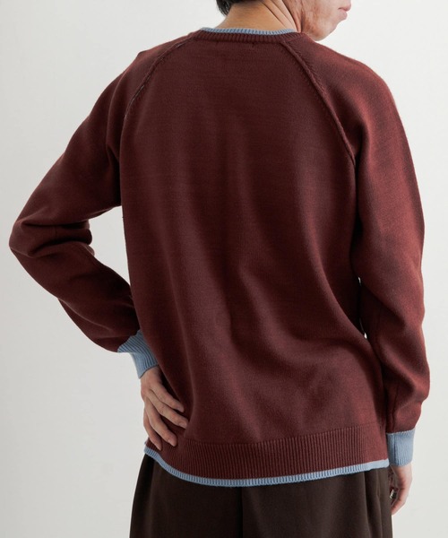 SENSE OF PLACE by URBAN RESEARCH（センスオブプレイスバイアーバンリサーチ）の「『ユニセックス』ストレッチリブハイショクラインセーター（ニット/セーター・メンズ・ブラック/アイボリー/ブルー/グレー/ブルー系その他/ボルドー・LARGE/MEDIUM）」の9枚目の写真