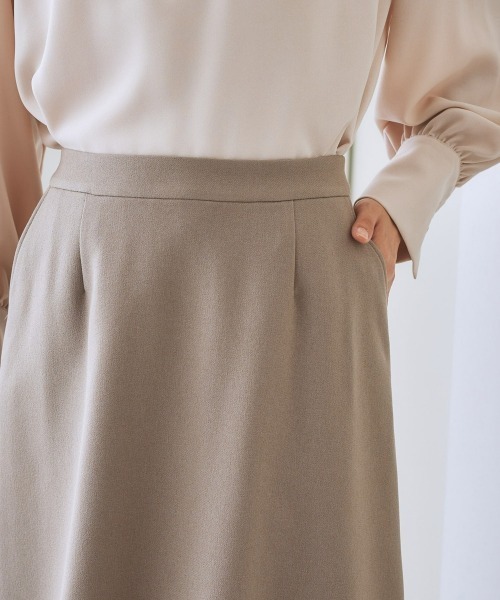 7days Life Styling（セブンデイズライフスタイリング）の「【販売終了】洗える・ストレッチセットアップ対応ウール調セミフレアスカート（上下別売）（スーツスカート・レディース・ブラウン系/ブラック/グレイッシュベージュ・L/3L/S/LL/M）」の20枚目の写真