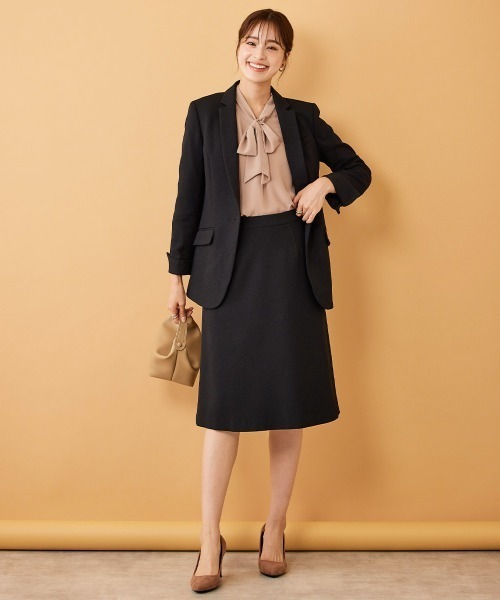 7days Life Styling（セブンデイズライフスタイリング）の「【販売終了】洗える・ストレッチセットアップ対応ウール調セミフレアスカート（上下別売）（スーツスカート・レディース・ブラウン系/ブラック/グレイッシュベージュ・L/3L/S/LL/M）」の5枚目の写真