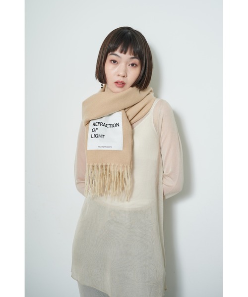 THEATRE PRODUCTS(シアタープロダクツ)の「ラベルストール(ストール/ショール・レディース・ブラウン/ベージュ/グレー/ブラック・FREE)」の13枚目の写真