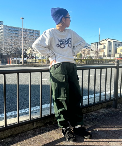 RODEO CROWNS WIDE BOWL（ロデオクラウンズワイドボウル）の「コーデュロイワイドカーゴパンツ（カーゴパンツ・メンズ・グリーン/ブラック/ブラウン/ダークブルー/オフホワイト・LARGE/MEDIUM）」の6枚目の写真