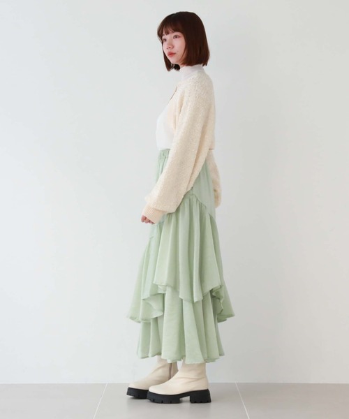jun　マチャットアシメフリルスカート ジャカードアシメフリルスカート | レディース服・レディース
