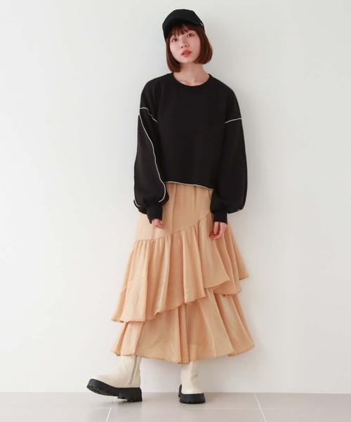 【新品未使用♪】アシメフリルティアードスカート WILLSELECTION スカート アシメフリルティアードスカート