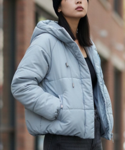 Per sist ence（パーシエンス）の「中綿ショートジャケット（ダウンジャケット/コート・レディース・アイボリー/ブラック/ベージュ/ピンク/ブルー/ブラウン・FREE）」の5枚目の写真