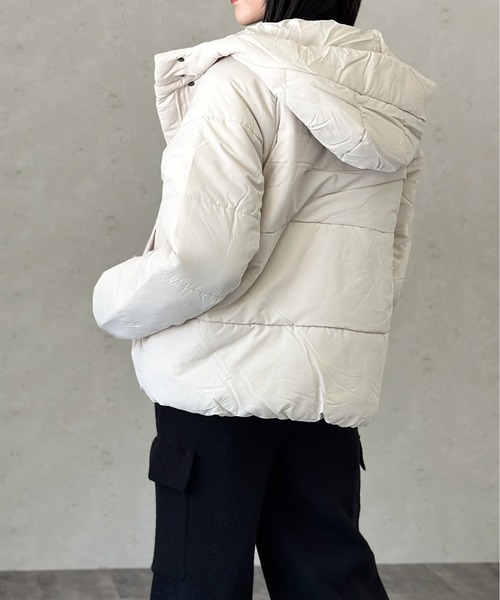 Per sist ence（パーシエンス）の「中綿ショートジャケット（ダウンジャケット/コート・レディース・アイボリー/ブラック/ベージュ/ピンク/ブルー/ブラウン・FREE）」の17枚目の写真