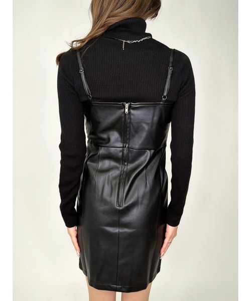 EGOIST(エゴイスト)の「レースアップスリムキャミワンピース(ワンピース・レディース・マルチ/ブラック・S/M)」の12枚目の写真