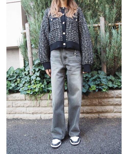 EVRIS(エヴリス)の「クロスウエストワイドデニムパンツ(デニムパンツ・レディース・グレー/インディゴブルー・SMALL/MEDIUM)」の16枚目の写真