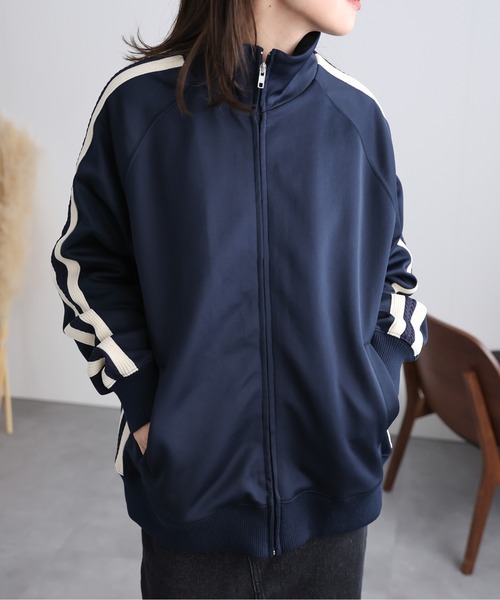 セットアップ　LUVER ナイロン トラックジャケット ネイビー NEW ERA ニューエラ オーバーサイズド パイピング トラック