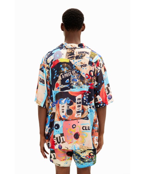 Desigual(デシグアル)の「コラージュ しなやかリゾートシャツ(シャツ/ブラウス・メンズ・ブルー・XL/L/M/XXL/S)」の6枚目の写真