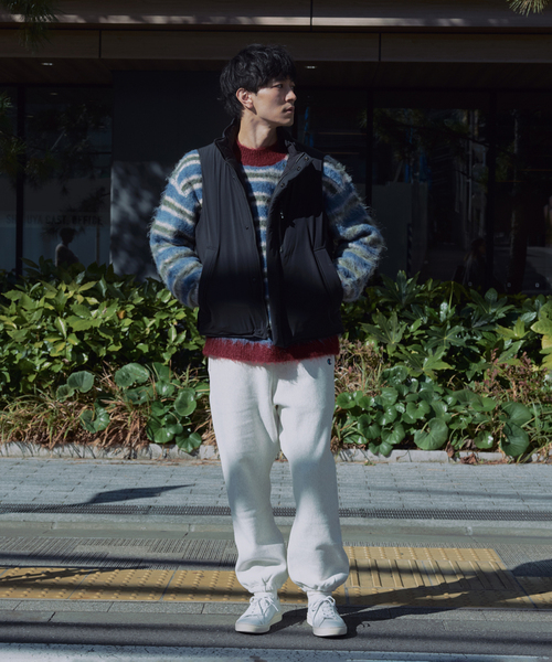 JOURNAL STANDARD relume（ジャーナルスタンダード　レリューム）の「CALIFORNIA シャギーパターン クルーネックニット（ニット/セーター・メンズ・サックスブルー/ベージュ系その他/ブラック・LARGE/MEDIUM）」の14枚目の写真