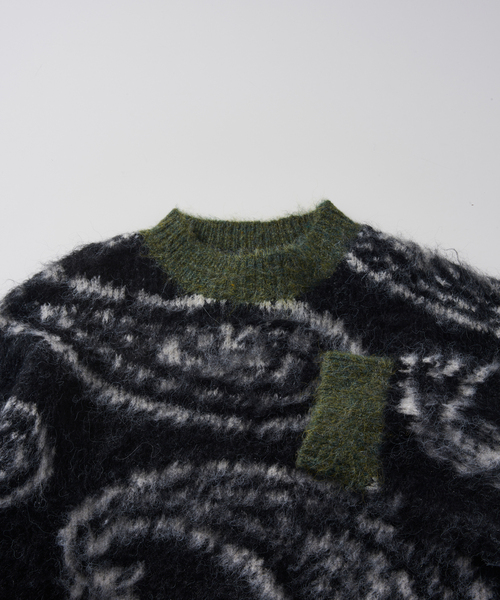 JOURNAL STANDARD relume（ジャーナルスタンダード　レリューム）の「CALIFORNIA シャギーパターン クルーネックニット（ニット/セーター・メンズ・サックスブルー/ベージュ系その他/ブラック・LARGE/MEDIUM）」の20枚目の写真