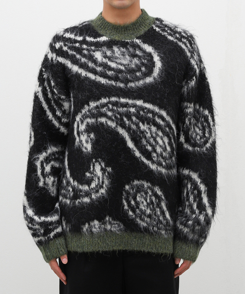 JOURNAL STANDARD relume（ジャーナルスタンダード　レリューム）の「CALIFORNIA シャギーパターン クルーネックニット（ニット/セーター・メンズ・サックスブルー/ベージュ系その他/ブラック・LARGE/MEDIUM）」の21枚目の写真