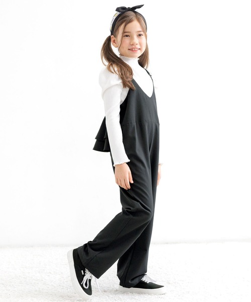 Bee des Bee（ビーデスビー）の「バックフリル オールインワンパンツ（サロペット/オーバーオール・キッズ・パープル/ブラック・100cm/110cm/120cm/130cm/140cm/150cm）」の11枚目の写真