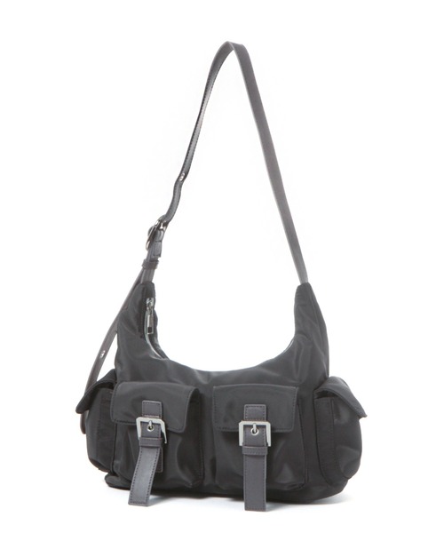 PAGEBOY(ページボーイ)の「ハトメダブルポケットBAG(ショルダーバッグ・レディース・ブラック/カーキ/グレー・FREE)」の18枚目の写真
