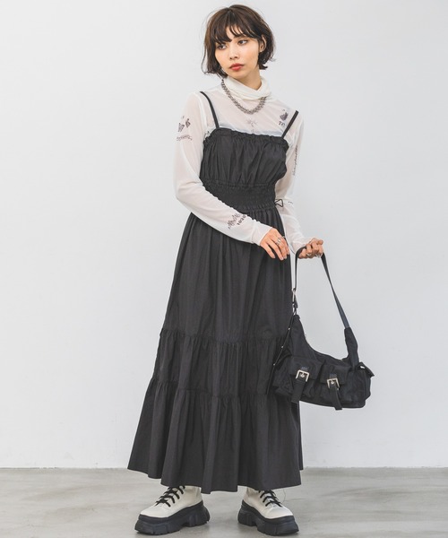 PAGEBOY(ページボーイ)の「ハトメダブルポケットBAG(ショルダーバッグ・レディース・ブラック/カーキ/グレー・FREE)」の9枚目の写真