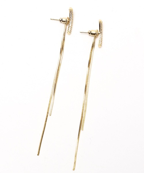 Andemiu(アンデミュウ)の「ジルコニアピアス 107191(ピアス(両耳用)・レディース・ゴールド・FREE)」の4枚目の写真