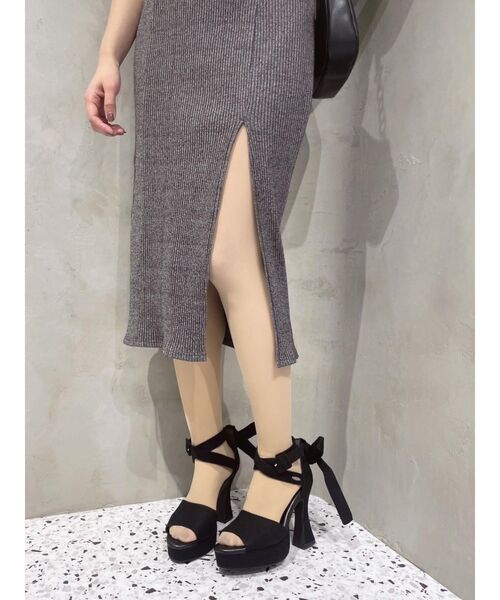 EATME（イートミー）の「カットアウトアシンメトリータイトワンピース（ワンピース・レディース・ブラック/ベージュ/グレー・FREE）」の15枚目の写真