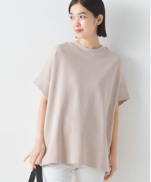 OMNES（オムネス）の「リップルダブルフェイスワイドシルエット半袖プルオーバー（Tシャツ/カットソー・レディース・ベージュ/ブラック/ホワイト/ラベンダー/ネイビー・FREE）」の16枚目の写真