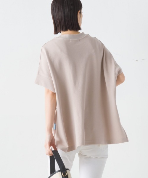 OMNES（オムネス）の「リップルダブルフェイスワイドシルエット半袖プルオーバー（Tシャツ/カットソー・レディース・ベージュ/ブラック/ホワイト/ラベンダー/ネイビー・FREE）」の18枚目の写真