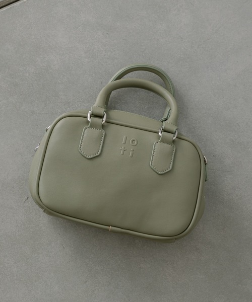 loti(ロティ)の「loti ロゴスクエアBAG(ハンドバッグ・レディース・ブラック/ベージュ/グリーン・ONE SIZE)」の8枚目の写真