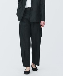 婦人　ヘンプ混ストレッチストレートパンツ