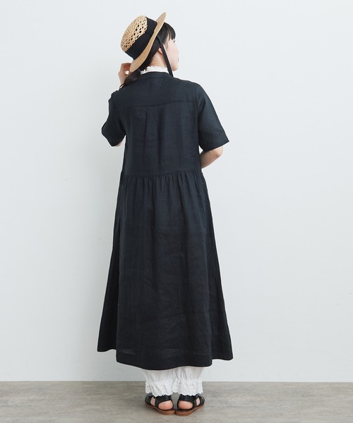 380t*美品 ビュルデサボン リネン フリル ワンピース 380t*美品 ビュルデサボン リネン フリル ワンピース - メルカリ