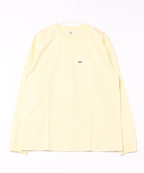 ARCHIVER(アーカイバ)の「【69】【it】ミドルウェイト クルーネックポケット刺繍ロングスリーブ(Tシャツ/カットソー・レディース・ブラック/ホワイト/ライトイエロー・LARGE/MEDIUM)」の9枚目の写真
