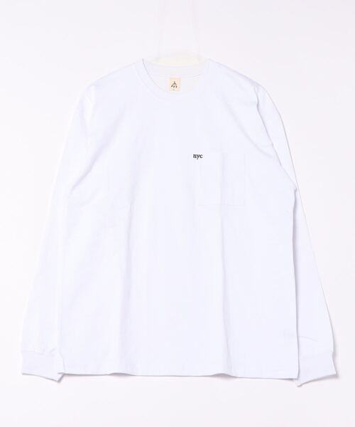 ARCHIVER(アーカイバ)の「【69】【it】ミドルウェイト クルーネックポケット刺繍ロングスリーブ(Tシャツ/カットソー・レディース・ブラック/ホワイト/ライトイエロー・LARGE/MEDIUM)」の10枚目の写真